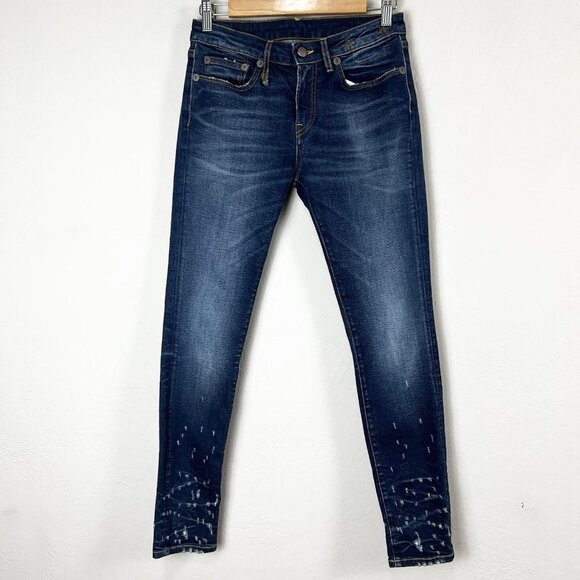 R13 Jeans Alison Skinny Camden Barbed Wire Rips Distressed Made In Italy Size 27 - Picture 1 of 13